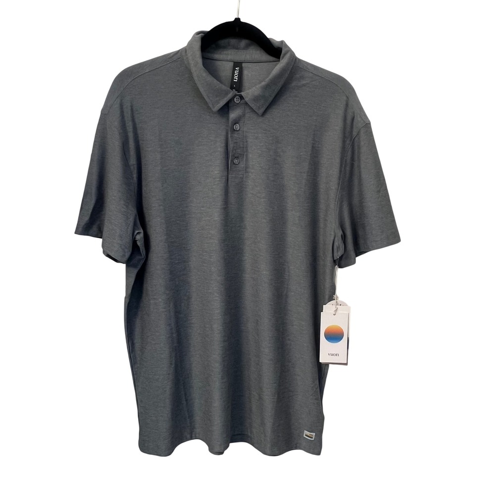 Vuori NWT Strato Tech Polo in Pistachio Heather. Short Sleeve Shirt
Mens Large
